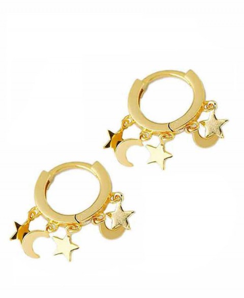 Pendiente Galaxy Gold