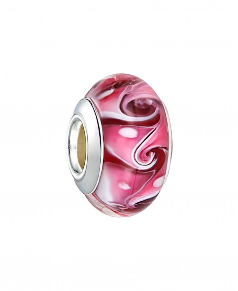 Charm Cristal de Murano Rosa